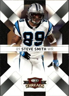 Steve Smith in Carolina Panthers uniform number 89 on 2009 Donruss Threads card