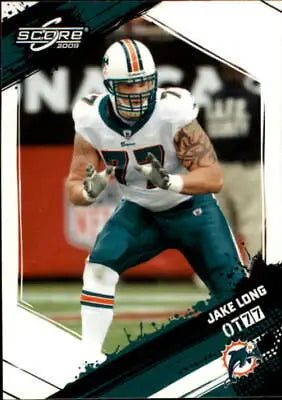 2009 Score #157 Jake Long Miami Dolphins Football Card for NFL Sports collectors