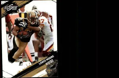 Lance Moore in action on the field, featured in Saints Football Card 2009 Score #186