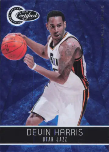 2010-11 Totally Certified Blue #55 Devin Harris Basketball Card from Utah Jazz NM-MT