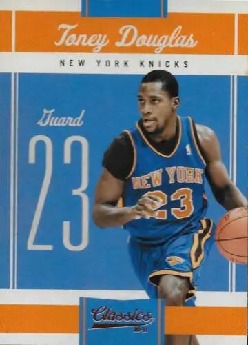 Basketball card featuring Toney Douglas from 2010-11 Panini Classics with original gloss