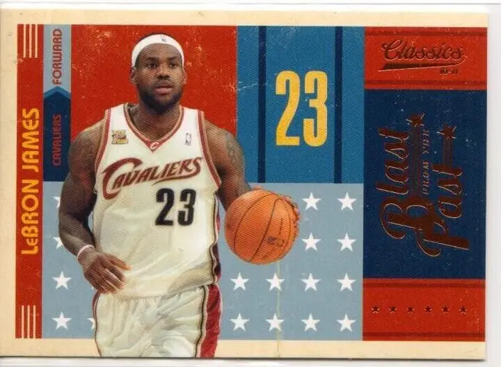 LeBron James basketball card from 2010-11 Panini Classics Blast featuring Cleveland Cavaliers