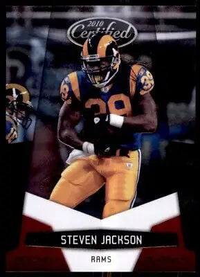 Steven Jackson 2010 Panini Certified Platinum Red football card #139 St. Louis Rams /999