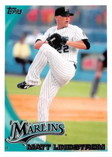 Matt Lindstrom baseball card from 2010 Topps #276 with original gloss, Marlins