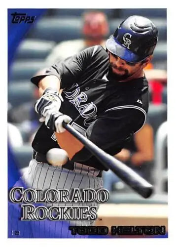 2010 Topps 509a Todd Helton NM-MT baseball card with original gloss, Rockies star