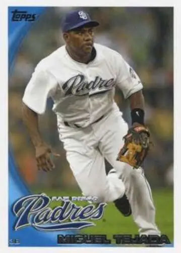 Miguel Tejada baseball card 2010 Topps Update NM-MT Padres original gloss collectible