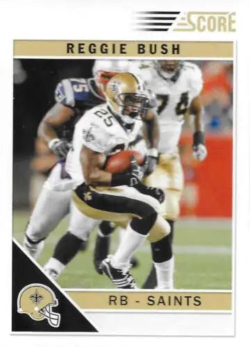 Reggie Bush 2011 Panini Score #184 football card with original gloss, Saints