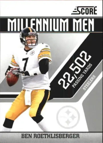 Ben Roethlisberger football card from 2011 Panini Score Millennium Men featuring original gloss