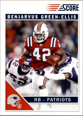 BenJarvus Green-Ellis football card from 2011 Score New England Patriots collection