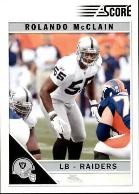 Rolando McClain Oakland Raiders football card from 2011 Score #215 NFL Sports NM-MT