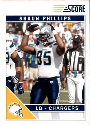 Shaun Phillips 2011 Score #244 San Diego Chargers Football Card NFL Sports NM-MT