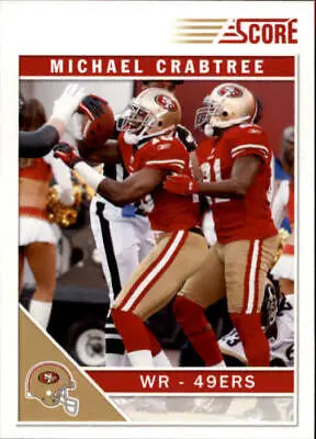 Michael Crabtree San Francisco 49ers football card 2011 Score #250 NM-MT condition