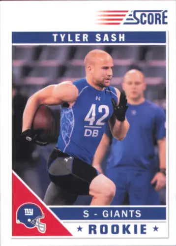 Tyler Sash rookie football card from 2011 Score New York Giants NFL collection