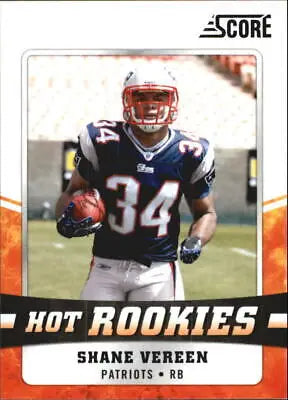 Shane Vereen New England Patriots Score Hot Rookies football card in NM condition