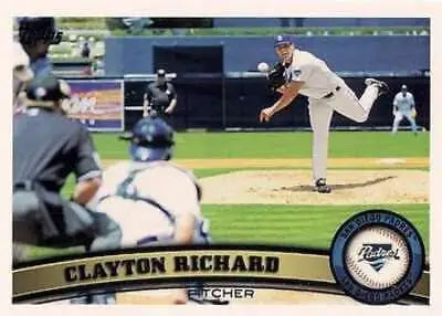 2011 Topps #376 Clayton Richard NMMT Padres baseball card with original gloss finish