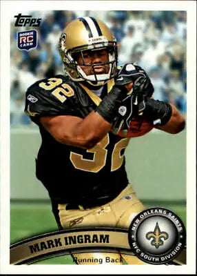 Mark Ingram rookie card from 2011 Topps #426A New Orleans Saints NFL football collectible