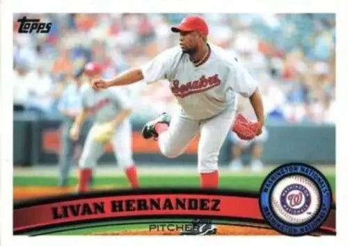 2011 Topps #451 Livan Hernandez baseball card NMMT with original gloss features