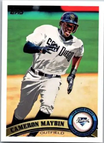 Cameron Maybin baseball card 2011 Topps #569 original gloss Padres NM-MT