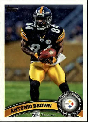 Antonio Brown Pittsburgh Steelers NFL football card 2011 Topps #9 in NM-MT condition