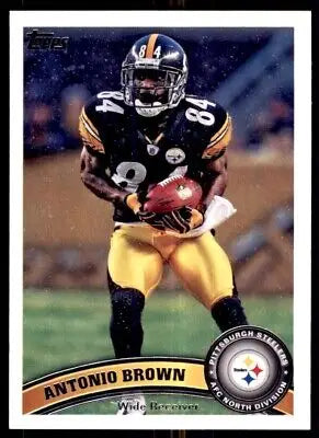 Topps Antonio Brown Football Card featuring Pittsburgh Steelers #9 collectible item