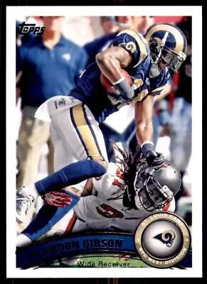 Brandon Gibson 2011 Topps Football Card St. Louis Rams #201 for collectors and fans