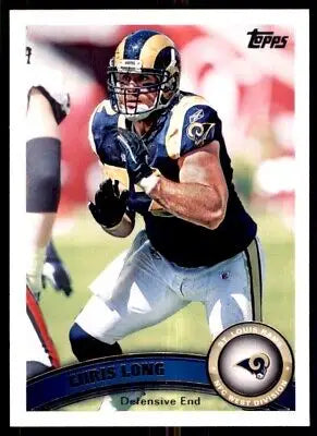 Football trading card of Chris Long, St. Louis Rams #89 from 2011 Topps