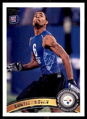 Curtis Brown 2011 Topps rookie card from Pittsburgh Steelers #214 text-align center