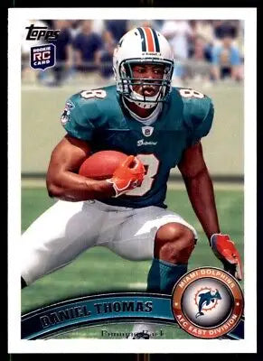 Daniel Thomas Rookie Card 2011 Topps Miami Dolphins #366 with text-align center design