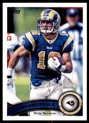 Danny Amendola 2011 Topps trading card featuring St. Louis Rams design