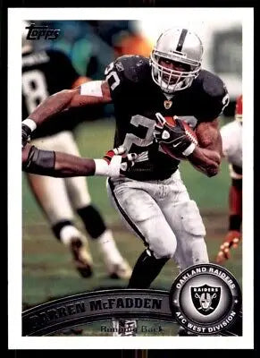 Darren McFadden football card from 2011 Topps Darren McFadden Oakland Raiders #222