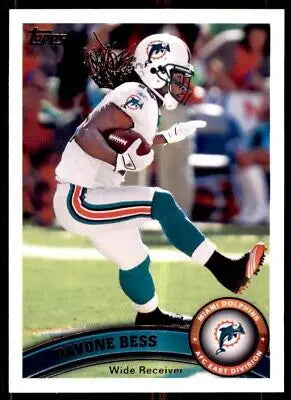 Davone Bess Miami Dolphins football card 2011 Topps #44 text-align center display