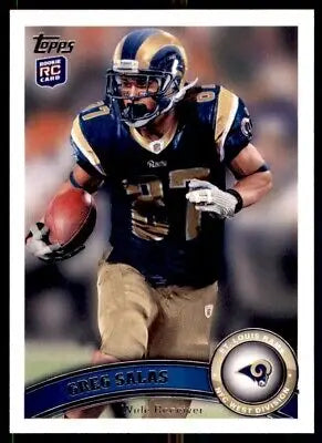 Greg Salas 2011 Topps Rookie Card St. Louis Rams #373 for collectors and fans