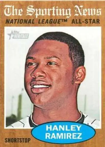 2011 Topps Heritage #393 Hanley Ramirez baseball card with original gloss from Marlins