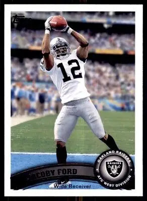 Jacoby Ford football card from 2011 Topps Jacoby Ford Oakland Raiders #312, text-align center