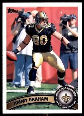 Jimmy Graham football card 2011 Topps New Orleans Saints #198 text-align center display