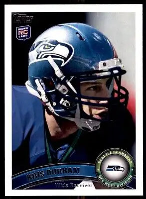 Kris Durham 2011 Topps Rookie Card Seattle Seahawks #188 text-align center line-height normal