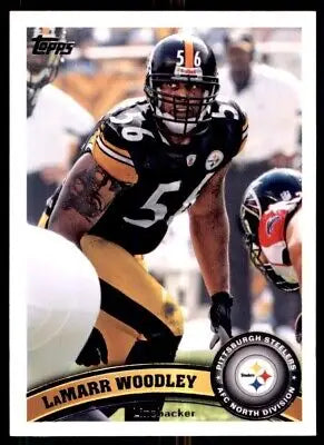 Lamar Woodley football card in 2011 Topps LaMarr Woodley Pittsburgh Steelers #141