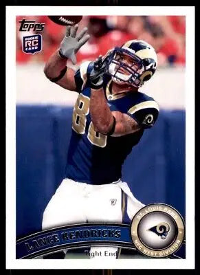 Lance Kendricks rookie card from 2011 Topps Lance Kendricks St. Louis Rams #421