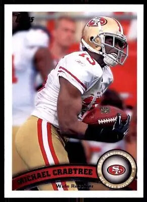 Michael Crabtree San Francisco 49ers football card from 2011 Topps #111