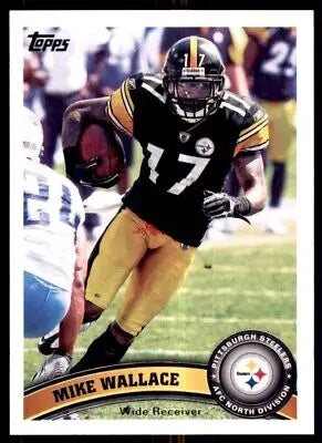 Mike Wallace football card from 2011 Topps Pittsburgh Steelers #436, text-align center