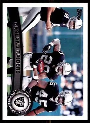 Oakland Raiders football card from 2011 Topps Oakland Raiders Team #52 collectible