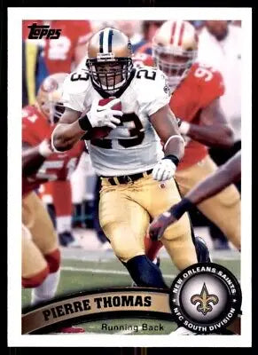 Pierre Thomas football card from 2011 Topps New Orleans Saints #94 text-align center