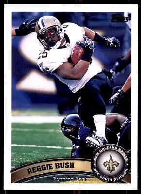 Reggie Bush football card 2011 Topps New Orleans Saints #4 collectible item