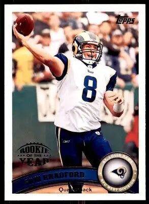 Sam Bradford rookie card from 2011 Topps St. Louis Rams #54 collectible sports trading card