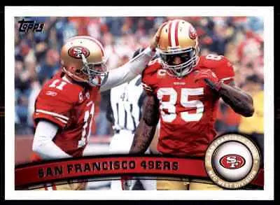 Football card of two San Francisco 49ers players from 2011 Topps #288