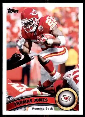 Football trading card of Thomas Jones from Kansas City Chiefs 2011 Topps #174