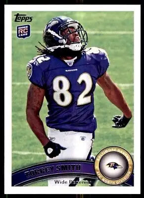 Baltimore Ravens Torrey Smith rookie card #274 in purple jersey by Topps