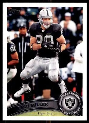 Zach Miller 2011 Topps Oakland Raiders #98 Football Card Display Product