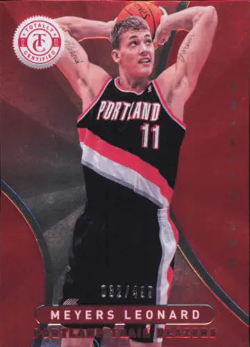 Meyers Leonard 2012-13 Totally Certified Red #163 basketball card NM-MT Trail Blazers