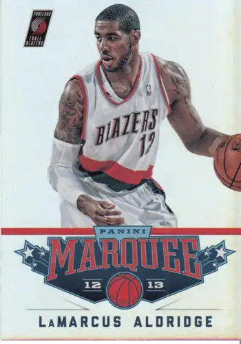 LaMarcus Aldridge 2012-13 Panini Marquee basketball card featuring the Portland Trail Blazers